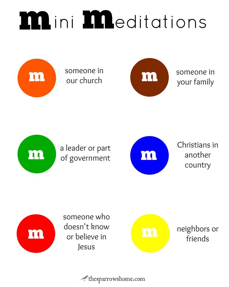 M&Ms Ice Breaker and Guided Prayer Activities The Sparrow's Home