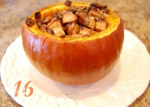 This collection of pumpkin recipes includes this stuffed pumpkin, and a lot more!
