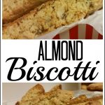 This almond biscotti was made for dipping. Biscotti, meaning 'twice baked', is a crunchy cookie perfect with a cup of hot cocoa, coffee, or even milk!