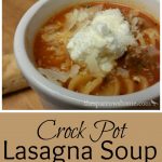 This lasagna soup for the crock pot is hearty and satisfying! Perfect for a busy day, a cold day, or a day you just want a big bowl of comfort food.