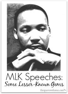 Bits of valuable wisdom from some lesser known MLK speeches. Click here for audio and transcripts.