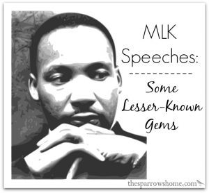 Bits of valuable wisdom from some lesser known MLK speeches.