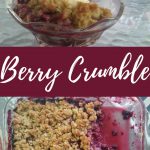 Not quite a crisp. Not quite a cobbler. I'm calling it a berry crumble. Delish!