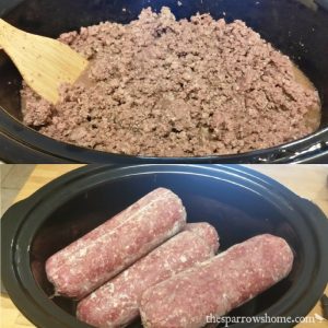 This is such an easy method for making ground beef in the crock pot!