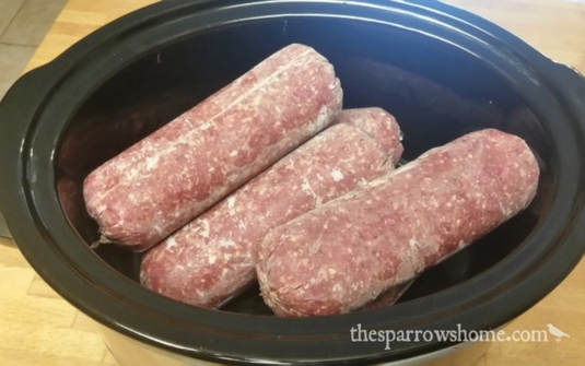 Ground Beef in the Crock Pot - The Sparrow's Home